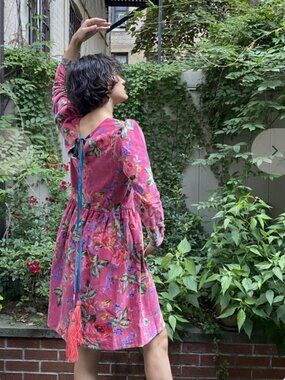 Alix of Bohemia Ruby Red Velvet Dress M